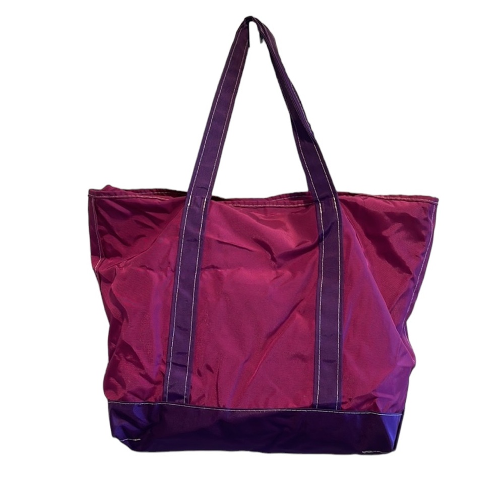 L.L. Bean purple weatherproof tote bag